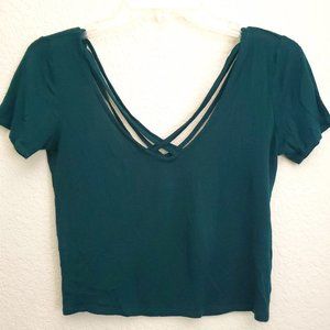Emerald green crop top